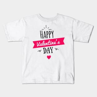 Happy Valentine's day love cute romance couple gift Kids T-Shirt